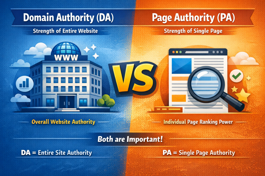 Domain Authority vs Page Authority