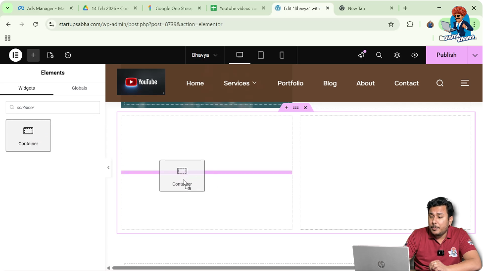 Drag and Drop Container