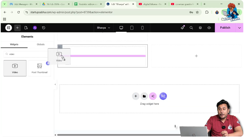 Drag and Drop Video Widget