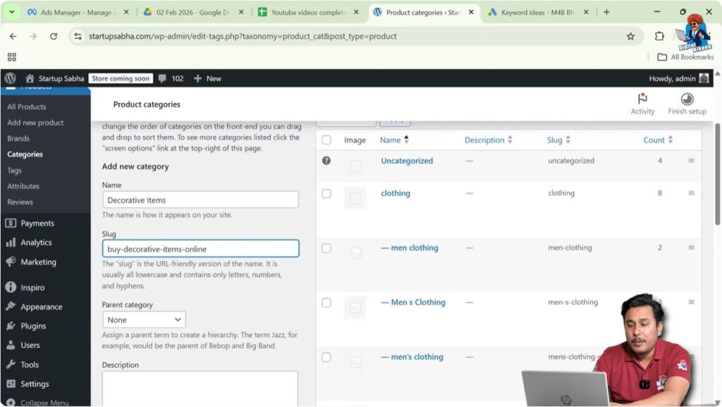 Enter Category Details
