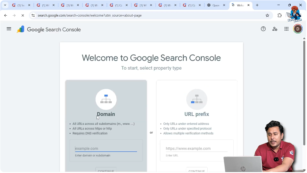 Enter Your Domain or URL Prefix