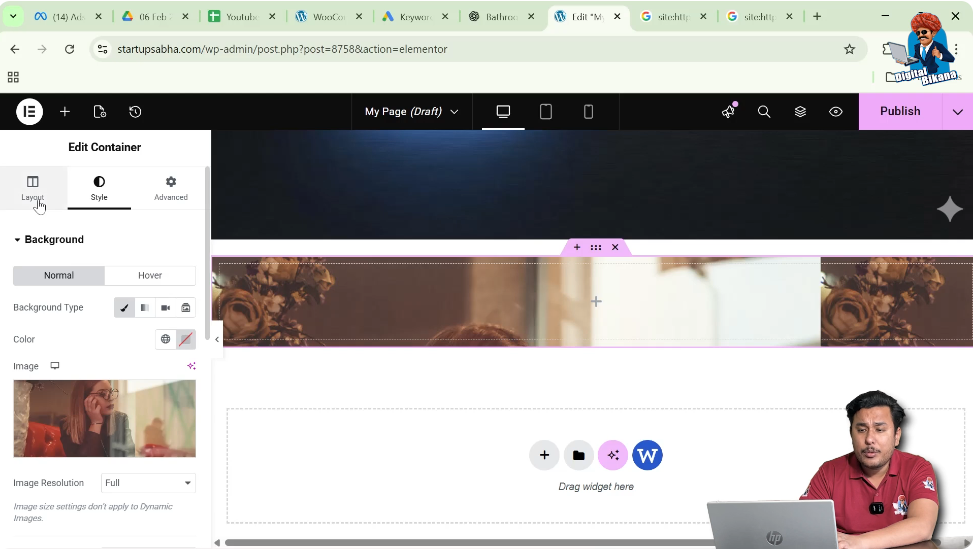 Go to Layout Setting