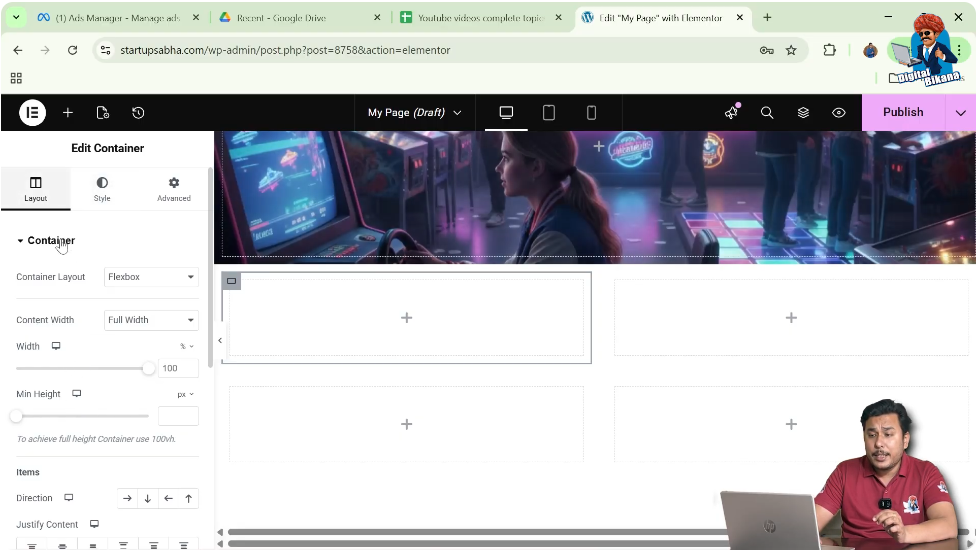 Go to Layout Settings