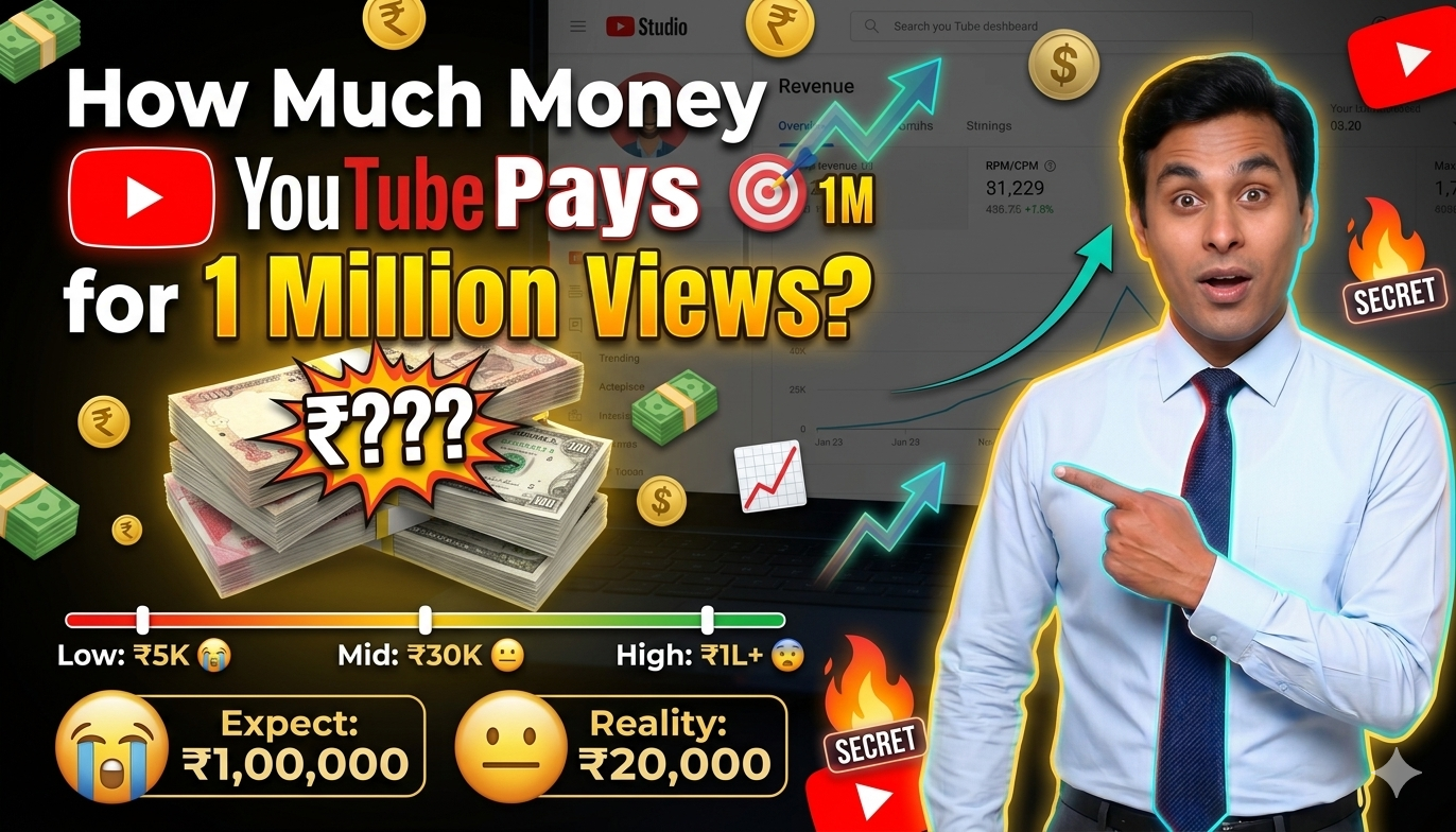 How Much Money YouTube Pays for 1 Million Views?