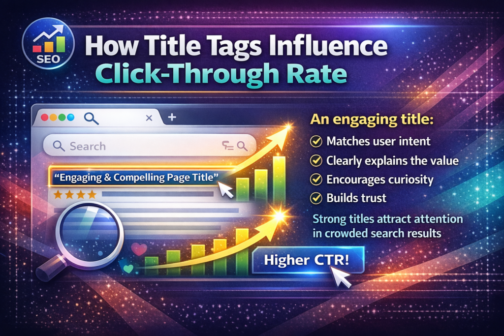 Search results comparison showing higher CTR with engaging title