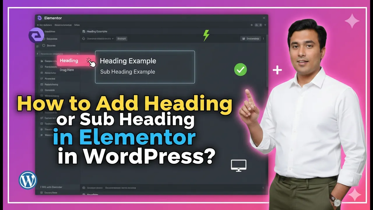 In this article we are going to discuss about How to Add Heading or Sub Heading in Elementor in WordPress