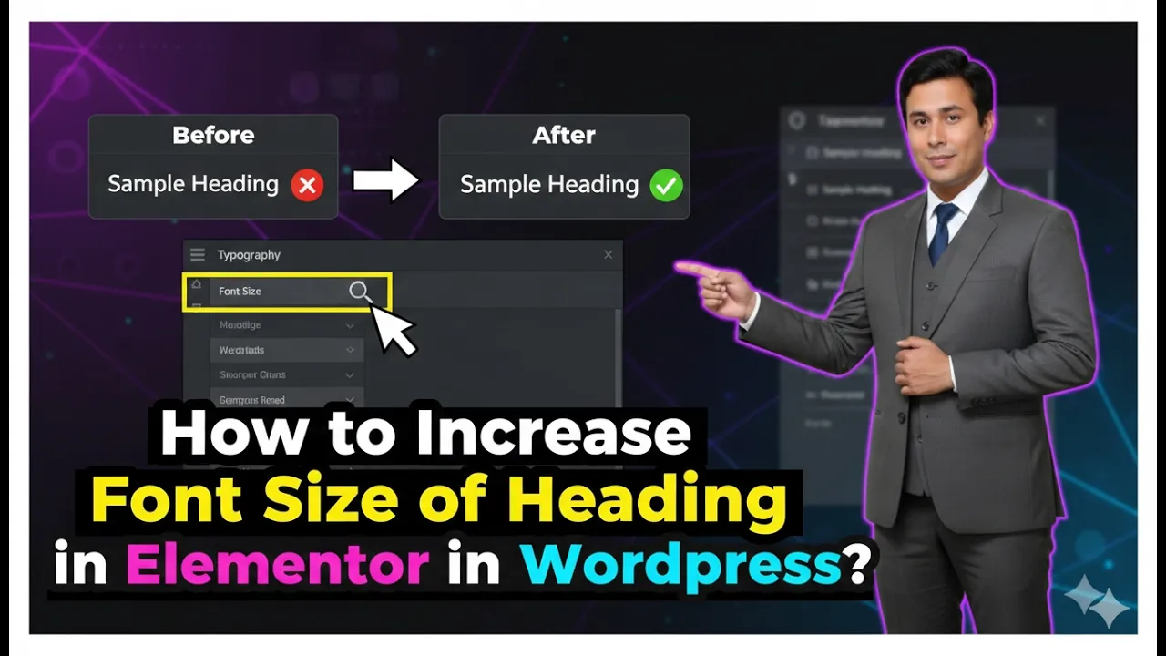 How to Increase Font Size of Heading in Elementor in WordPress?