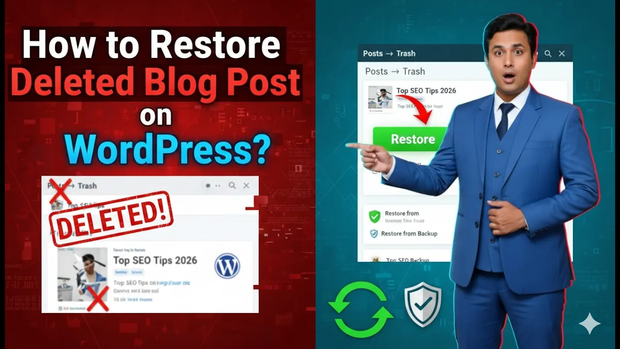 How to Restore Deleted Blog Post on a WordPress Website?