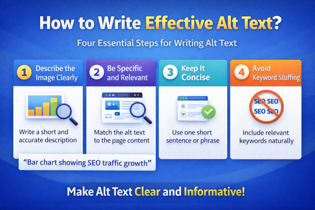 Example of clear and descriptive alt text for blog image