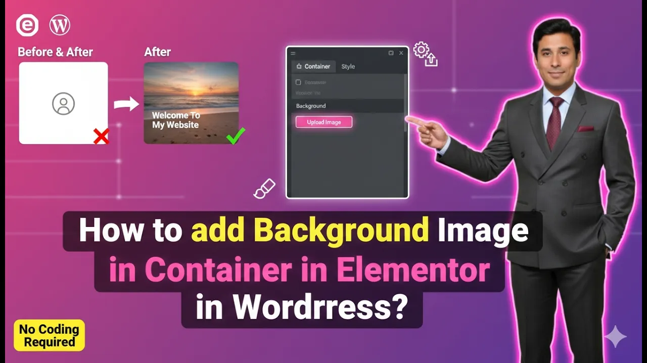 How to Add Background Image in Container in Elementor?