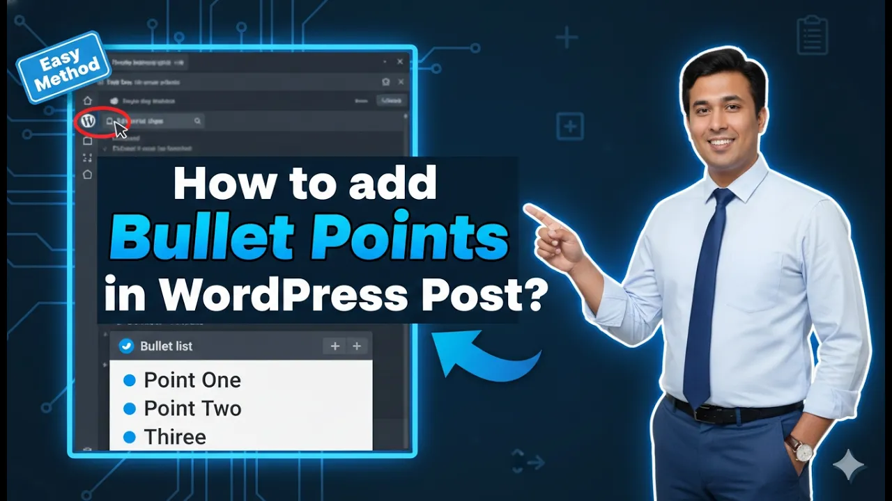 In this article we are going to discuss about How to add Bullet Points in Wordpress Post