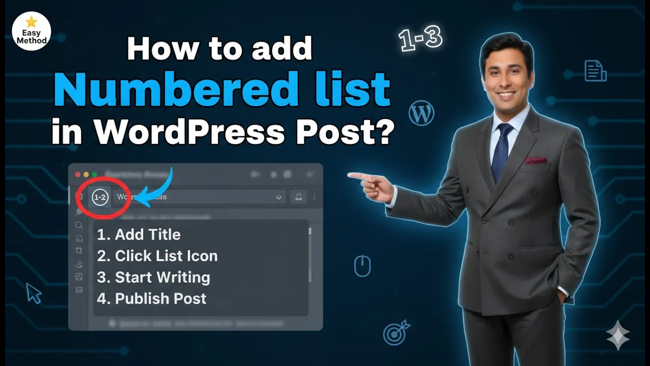 How to Add Number List in a WordPress Post?
