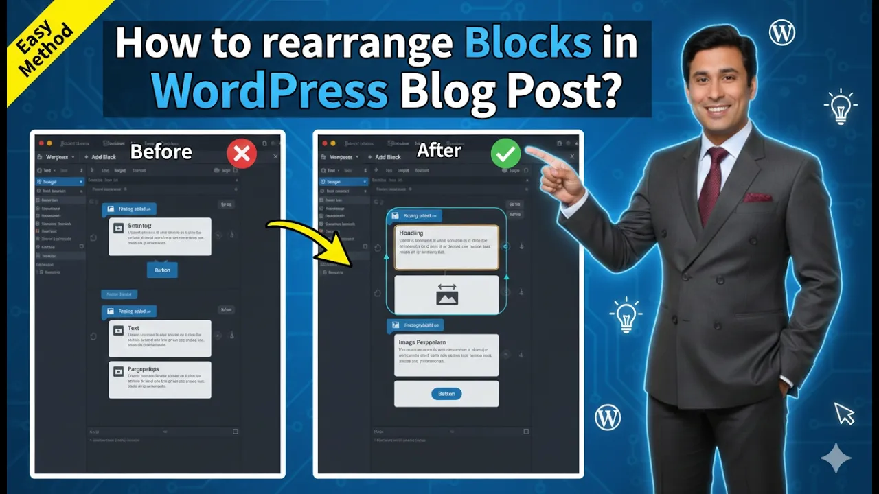 In this article we are going to discuss about How to rearrange Blocks in Wordpress Blog Post