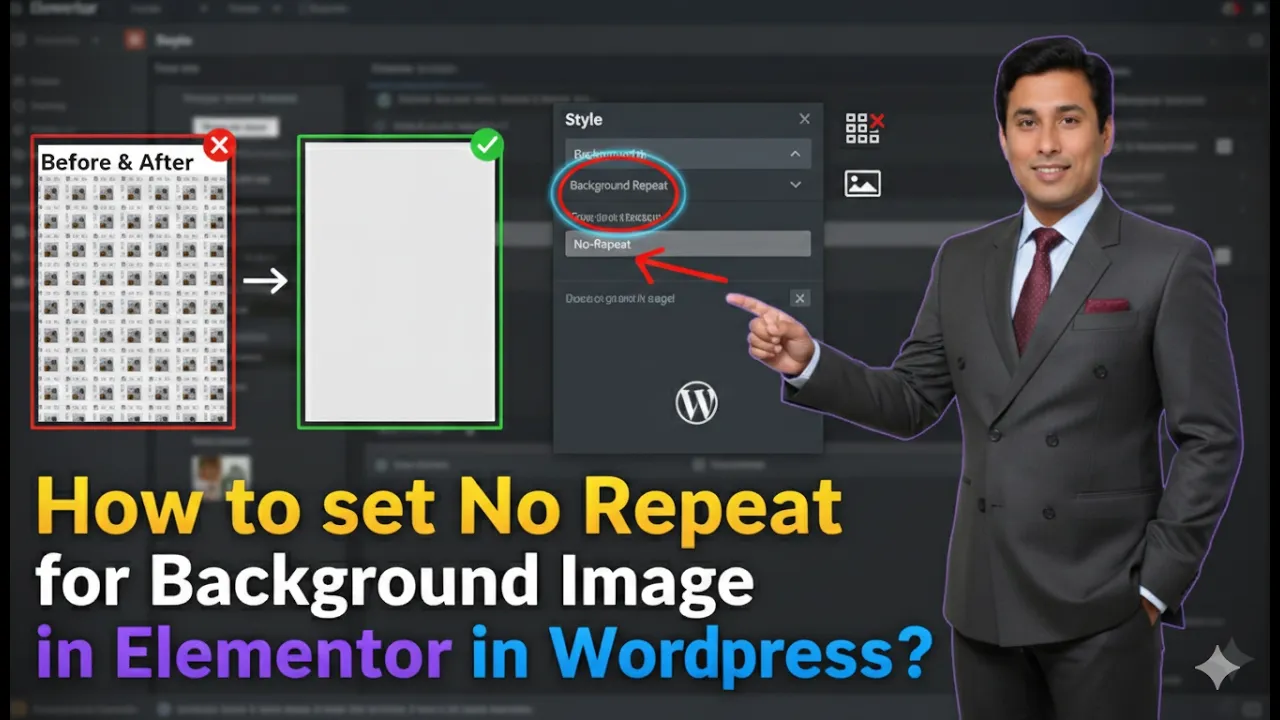 In this article we are going to discuss about How to set No Repeat for Background Image in Elementor
