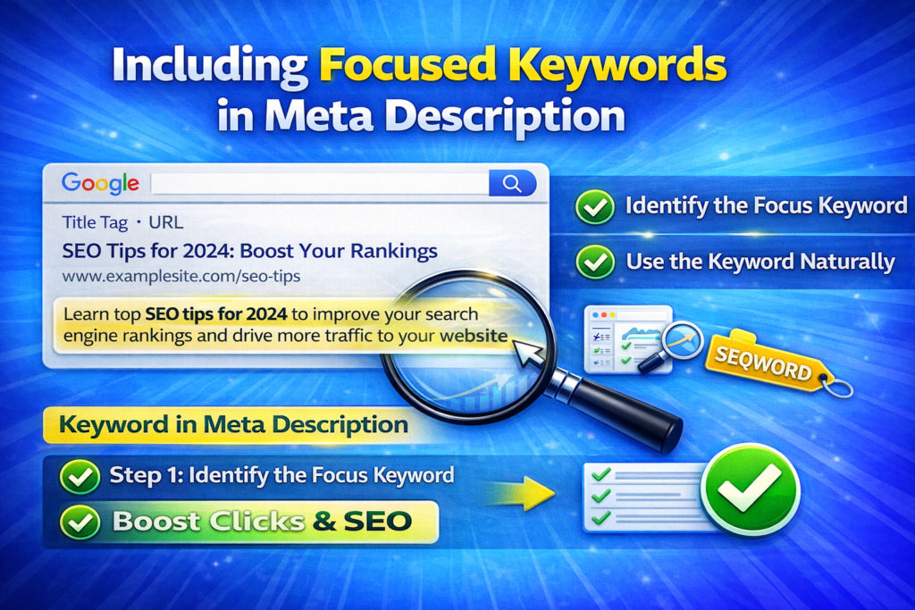 Including Focused Keywords in Meta Description