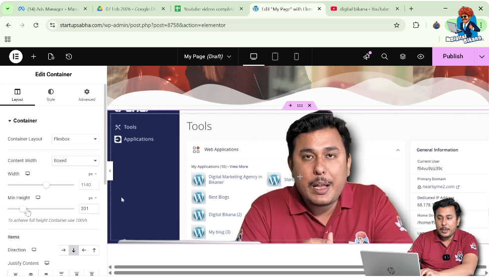 Increase the Container Height