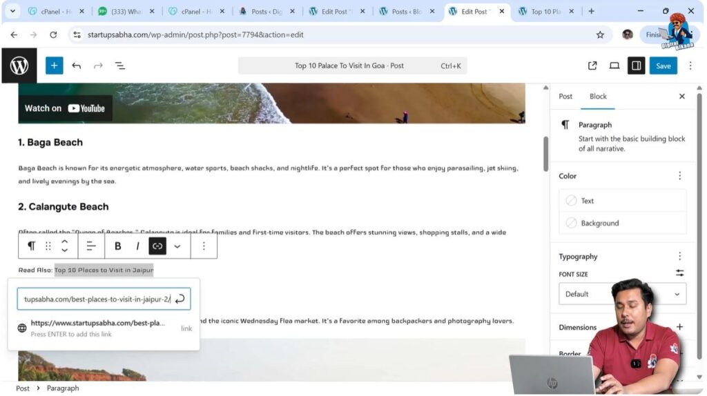 Insert Internal Link