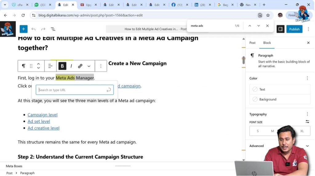 Insert the External Link