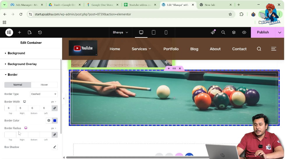 Locate Border Radius Option