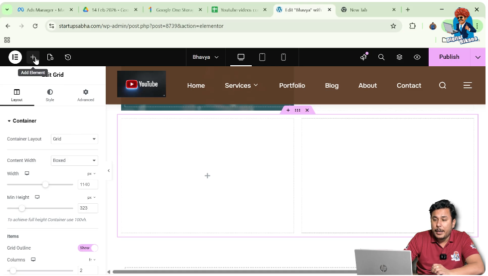 Open Add Element Panel