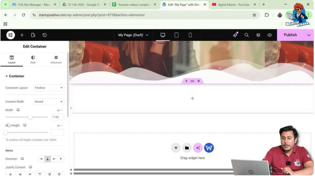 Open Layout Settings