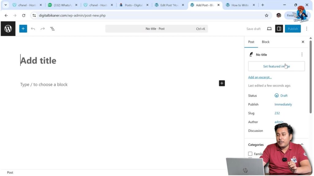 Open Featured Image Option