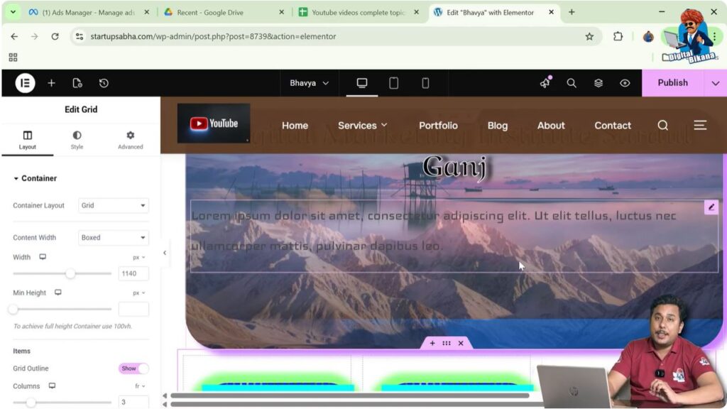 Opening the Elementor Editor
