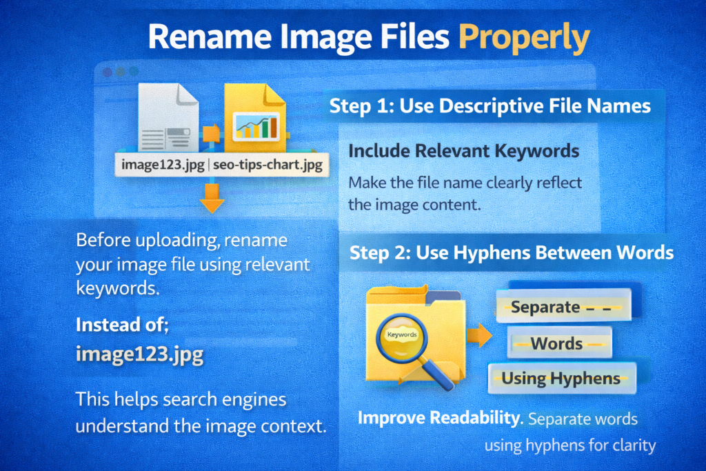Descriptive image file name example for SEO