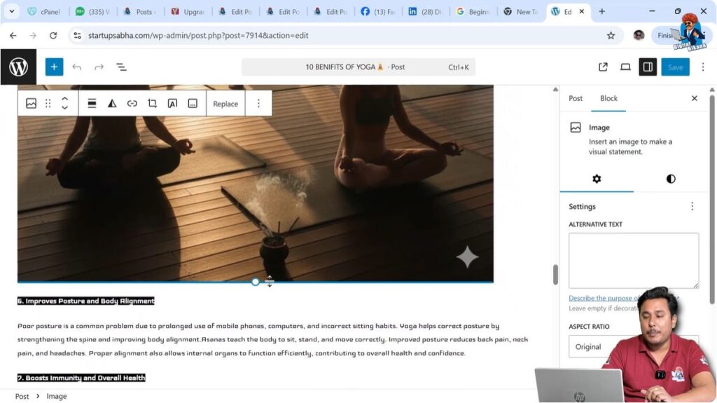 Resizing WordPress image from bottom resize handle