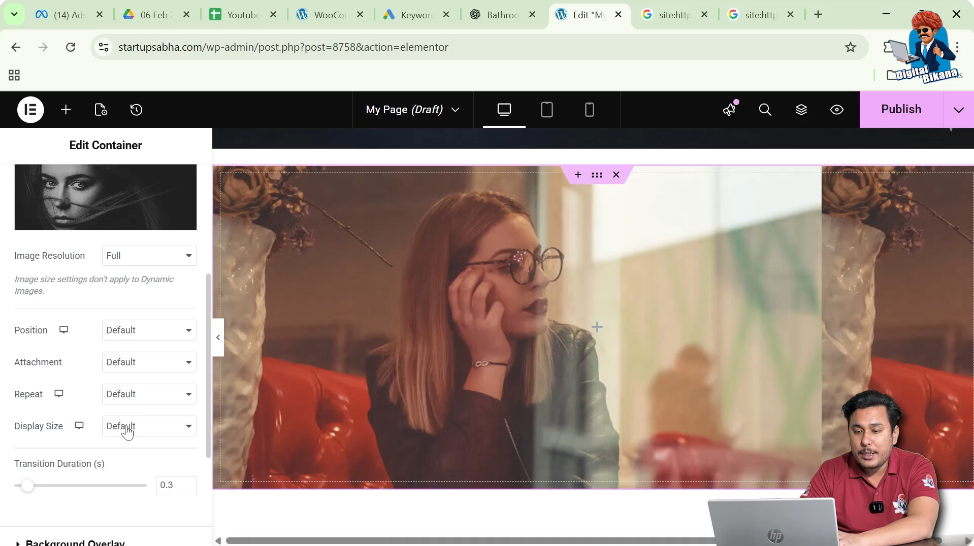 Scroll Down to Display Size
