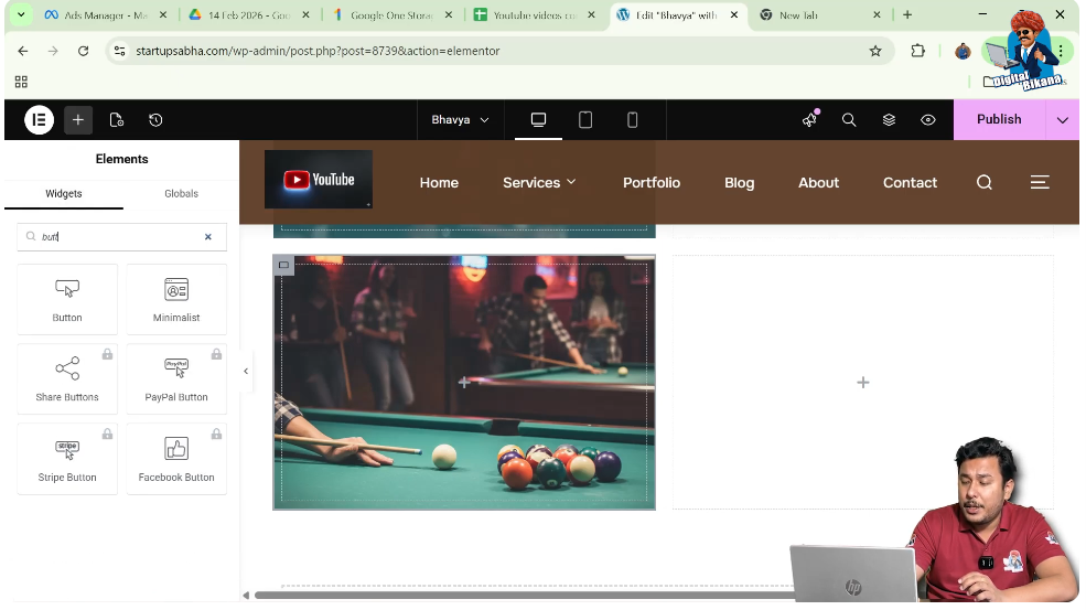 Search for Button Widget