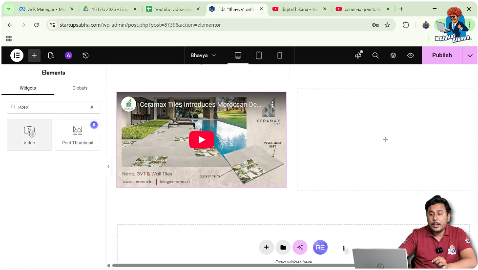 Search for Video Widget Again
