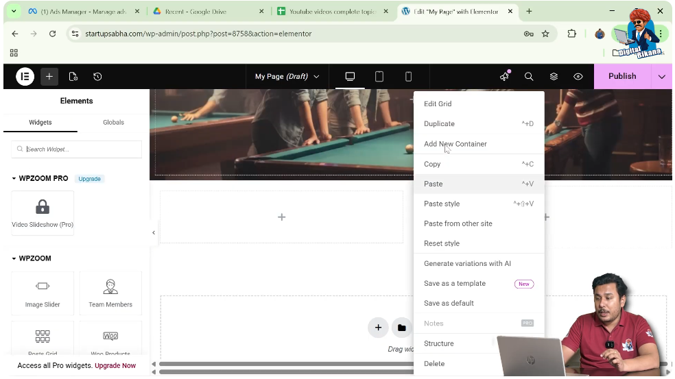 Select Add New Container
