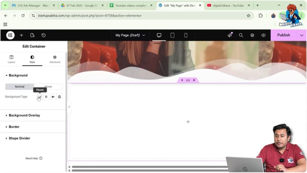 Select Background Type