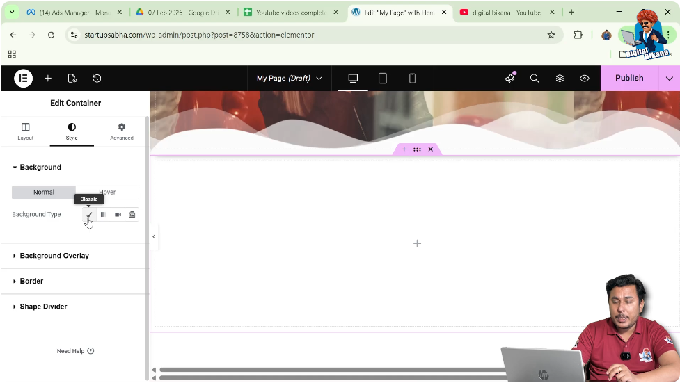Select Background Type