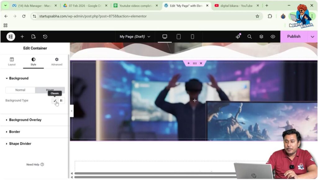 Select Background Type