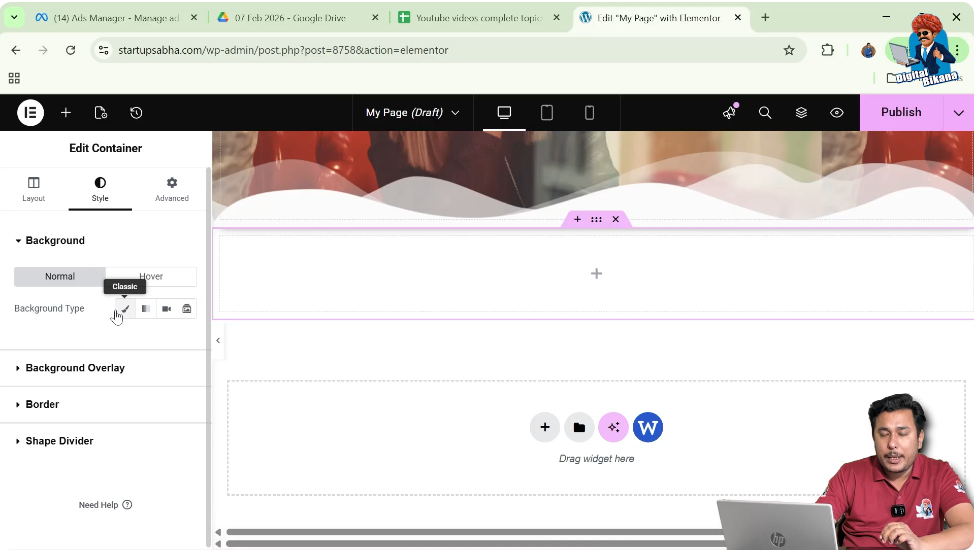 Select Background Type