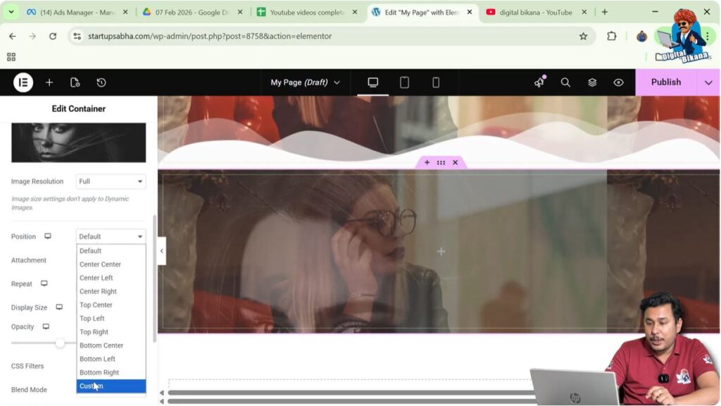 Select Custom Position