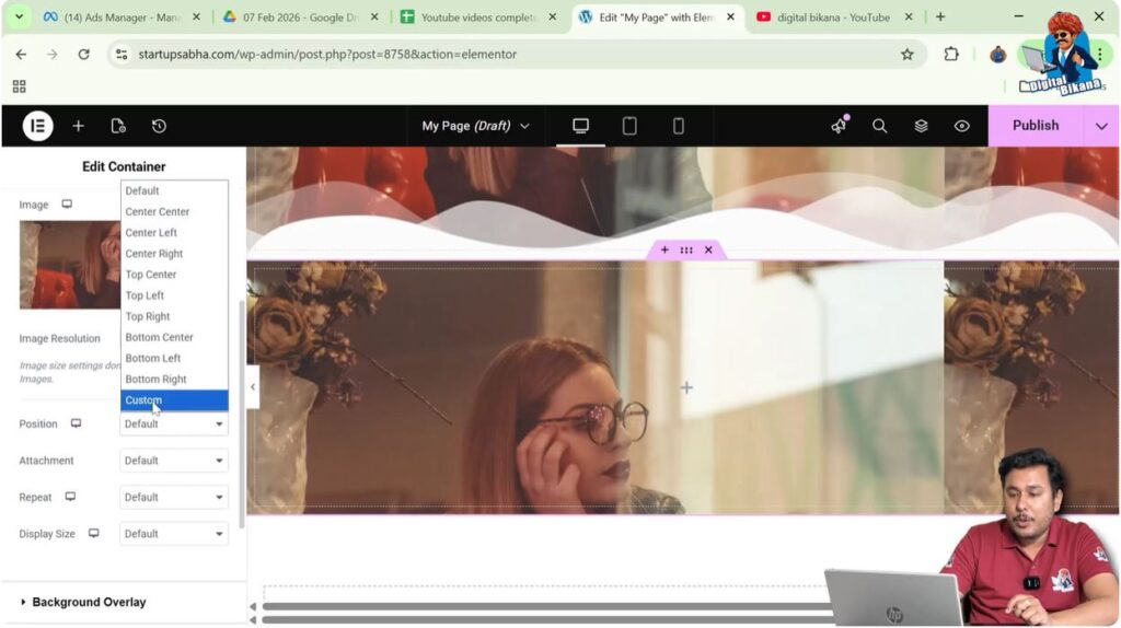 Select Custom Position