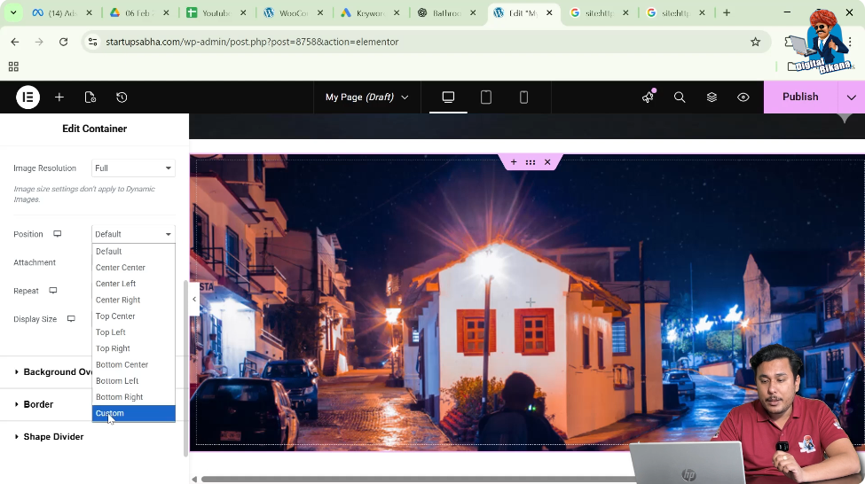 Select Custom Position