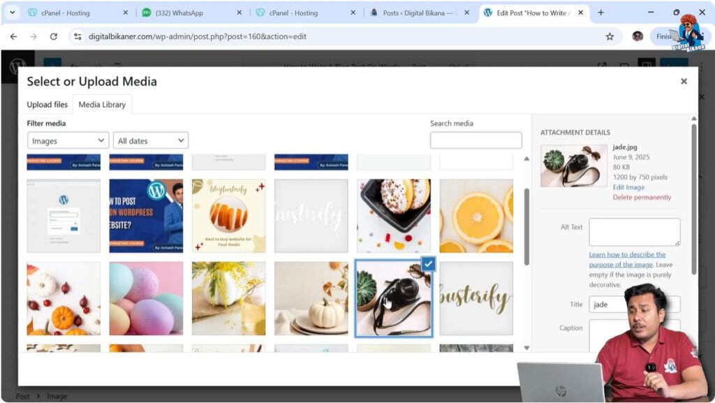 Select Image from Media Library