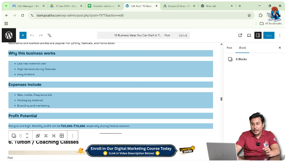Selecting multiple blocks in WordPress editor using mouse drag