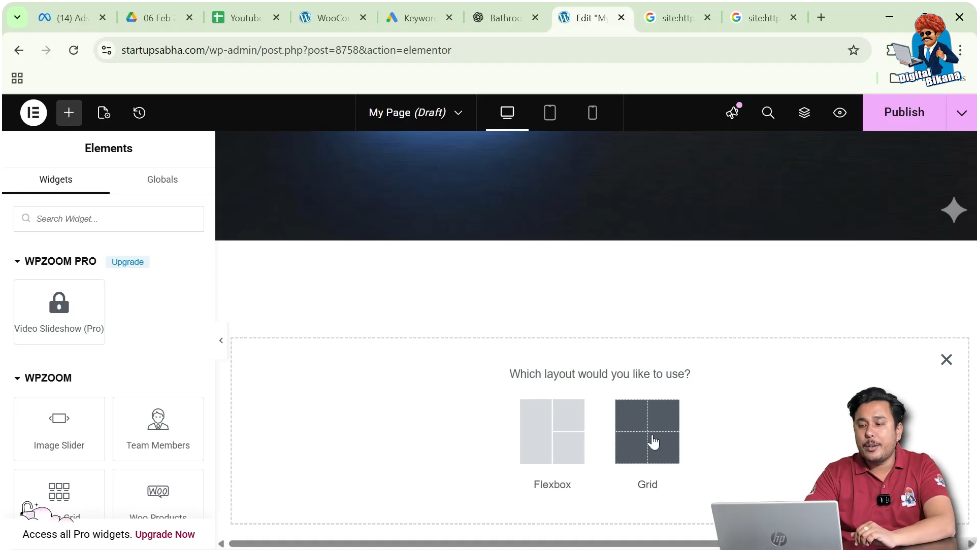 Select the Grid Layout
