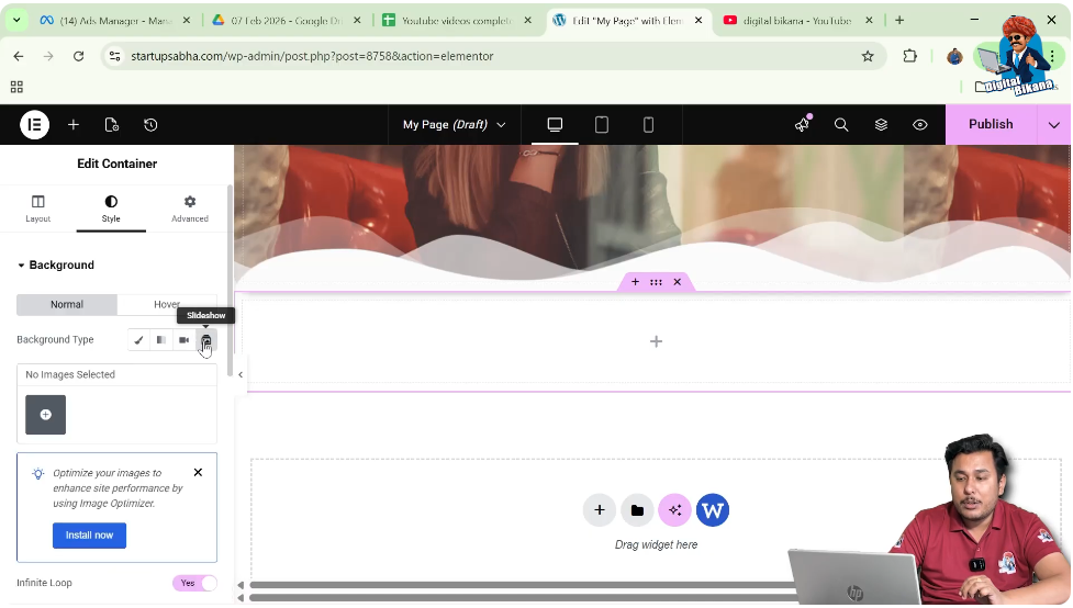 Selecting the Background Type
