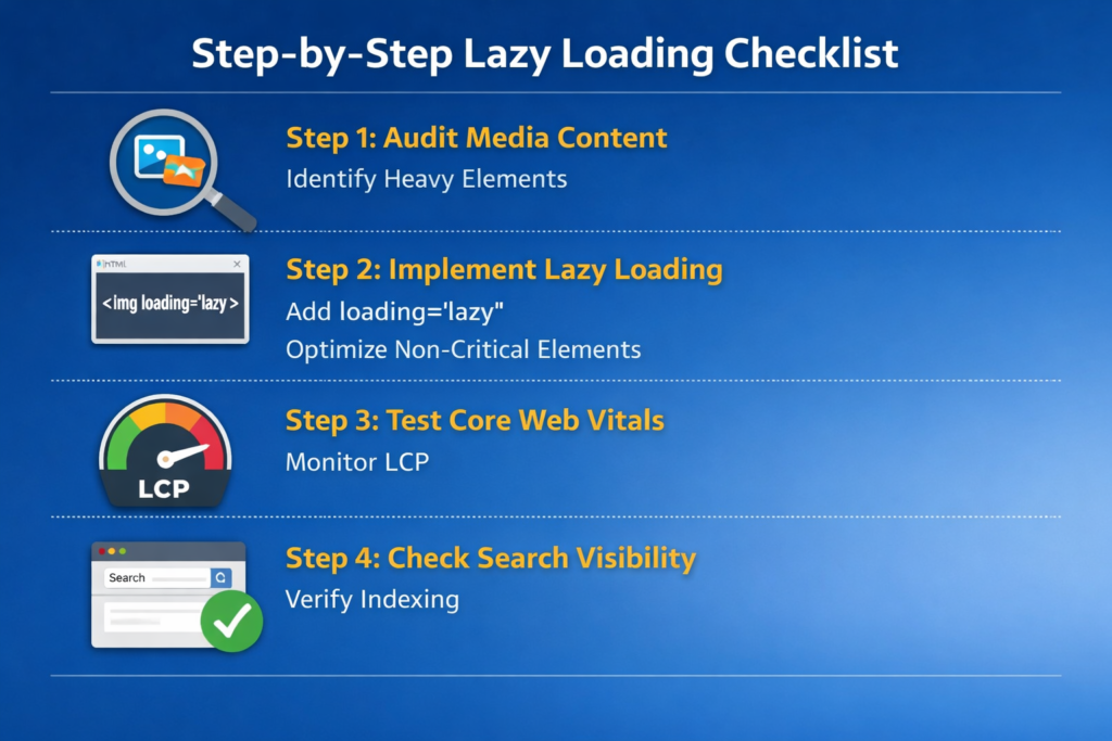 Step-by-Step Lazy Loading Checklist