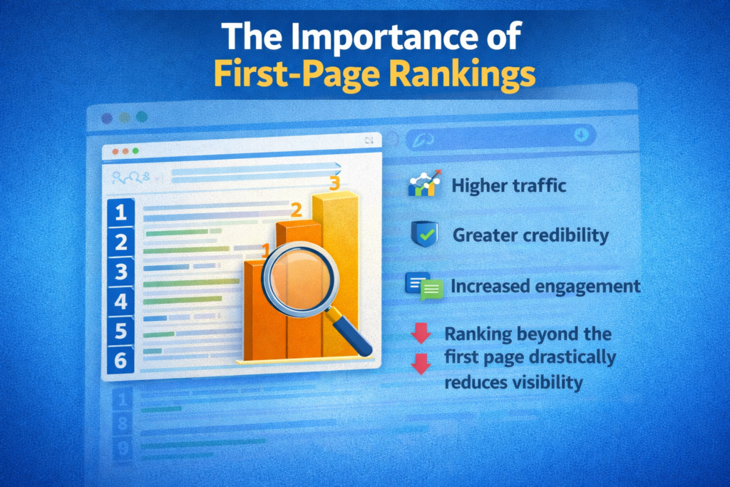 In this article we are going to discuss about The Importance of First-Page Rankings