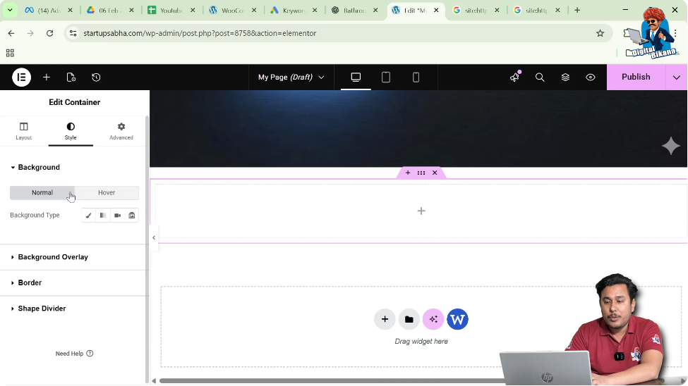 Understanding Normal and Hover Background