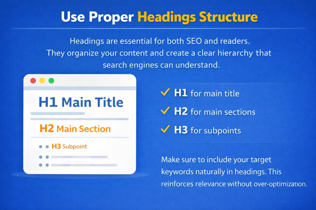 Use Proper Headings Structure