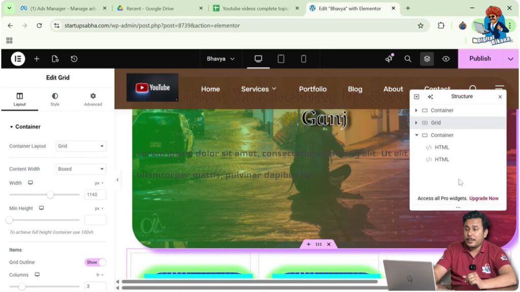 Viewing the Page Layout Structure