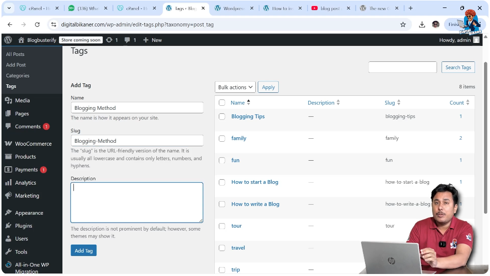 Writing SEO optimized tag description in WordPress